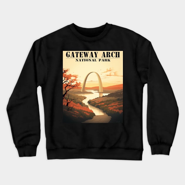 Gateway Arch National Park Crewneck Sweatshirt by Schalag Dunay Artist